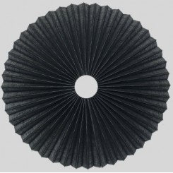 Rosette plisse sort hør til loft Ø40 med ledning
